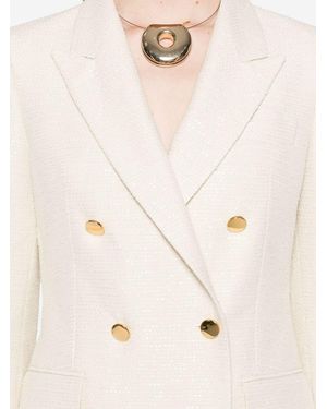 Tagliatore Cotton Blend Double-Breasted Jacket - Natural