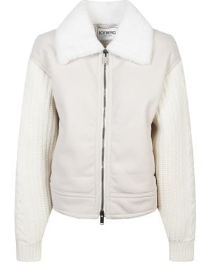 Iceberg Jacket With Faux Fur - White