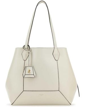 Jimmy Choo Leather Diamond Shopping Bag - Natural