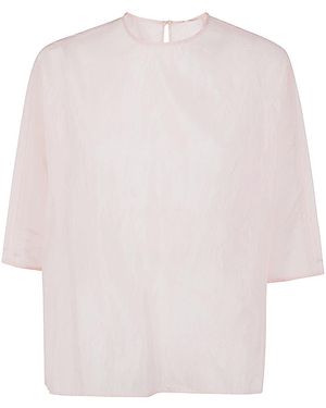 Apuntob Crew Neck Oversize Shirt - Pink