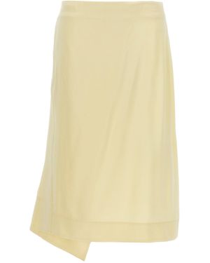 Jil Sander Satin Skirt - Yellow