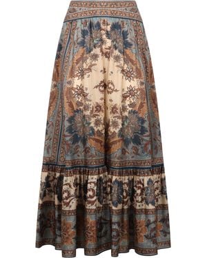 Zimmermann Ascension Printed Silk Skirt - Multicolor