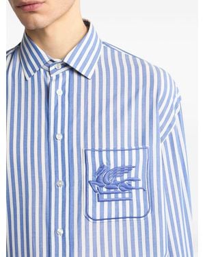 Etro Button-Down Shirt Cotton - Blue