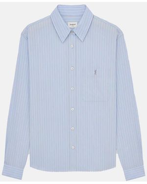 Saint Laurent Light Cotton Shirt - Blue