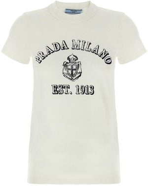 Prada Cotton T-Shirt - White