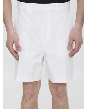 Valentino Bermuda Shorts With V Detail - White