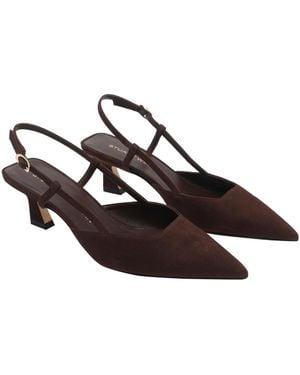 Stuart Weitzman With Heel Suede Leather/Leather Sole - Brown