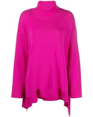 Valentino Draped Roll-Neck Jumper Clothing - Pink