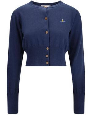 Vivienne Westwood Bea Crop Cardigan - Blue