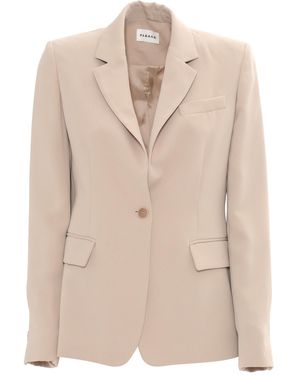 P.A.R.O.S.H. Single Breasted Jacket Polyester - Natural
