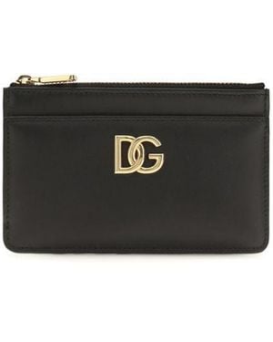 Dolce & Gabbana Calf Leather Bos Taurus Wallet - Black
