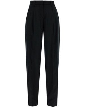 Brunello Cucinelli Wool Tapered Pants - Black
