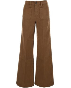 FRAME Jeans Le Slim Palazzo Wide Leg Cotton Polyester Elastane - Brown