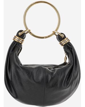 Chloé Bracelet Hobo Bag Small Leather - Black