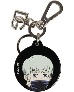 Dolce & Gabbana Kaisen Toge Inumaki Charm Metal Keychain Keyring - Black