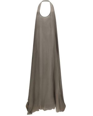 Rick Owens Gray Silk Casual Dress