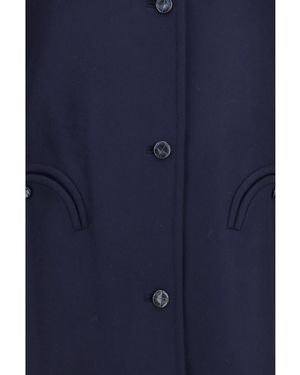 Blazé Milano Blazè Milano Nitak Woolly Wool Trench Coat - Blue