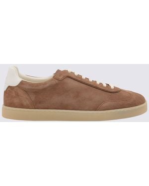 BRUNELLO CUCINELLI | LEATHER LACE-UP SNEAKERS スニーカー Brunello Cucinelli lace-up Leather Sneakers | Brown | FARFETCH