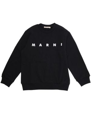 Marni Crewneck Sweatshirt Cotton Hoods & Sweatshirts - Black