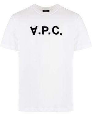 A.P.C. Standard Grand Vpc Cotton T-Shirt T-Shirts - White