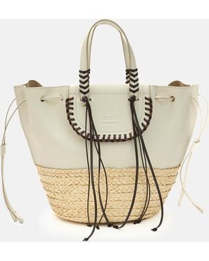 CUBA LAB Bags Leather Rafia - Natural