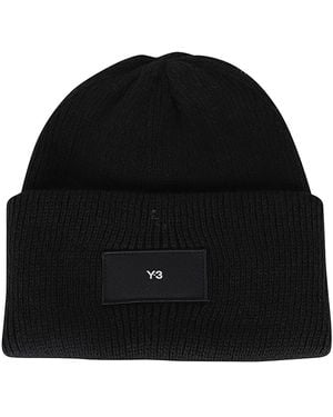 Y-3 Knitted Beanie Hat - Black