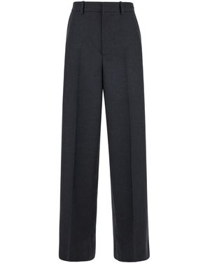 Gucci Pants With Logo Lettering Detail On The Waist - Blue