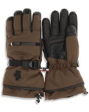 Moncler Stretch-Nylon Padded Gloves - Brown