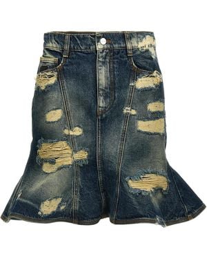Marc Jacobs 'The Rip And Repair Straight Jean' Skirt - Blue
