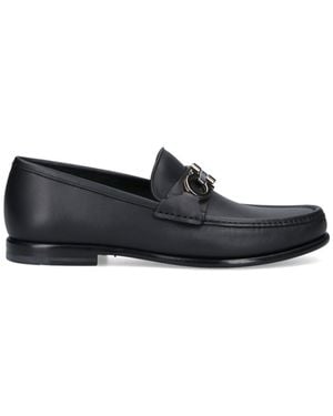 Ferragamo Gancini Loafers - Black