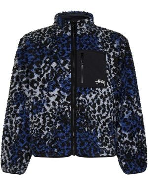 Stussy Sherpa Reversible Jacket - Blue