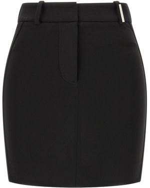 The Attico Viscose Long Skirt - Black
