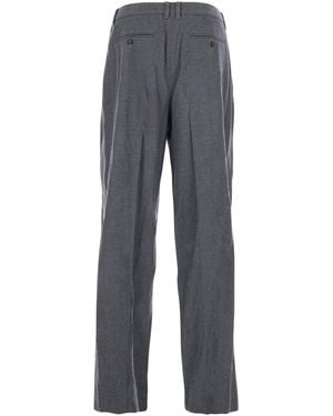 DUNST Tailored Pants With Front Pleats - Gray