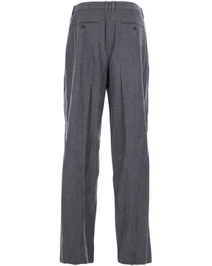 DUNST Tailored Trousers With Front Pleats - Grey