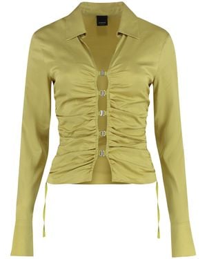 Pinko Caravan Viscose Jersey Shirt Blouses - Green