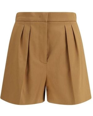 Max Mara Beige Cotton Bermuda Shorts - Natural