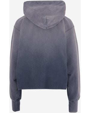 Maison Margiela Cotton Sweatshirt With Logo - Blue
