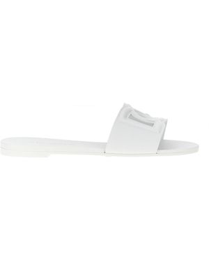 Dolce & Gabbana Plastic Slides Shoe - White