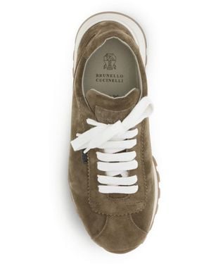 Brunello Cucinelli Calf-Leather Trainers Trainers - White