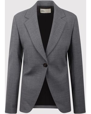 Tory Burch Stretch Flannel Blazer - Grey