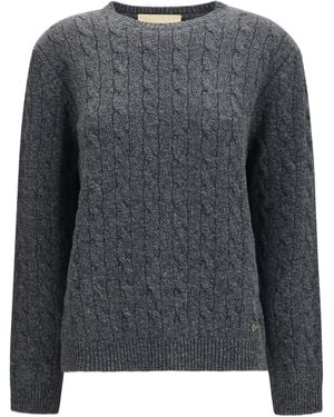 Valentino Virgin Wool Sweater Merino Ovis Aries - Gray