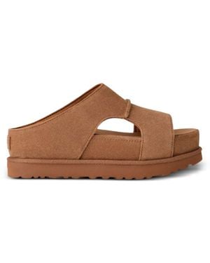 UGG Goldenstar Hi Cutout Slides - Brown