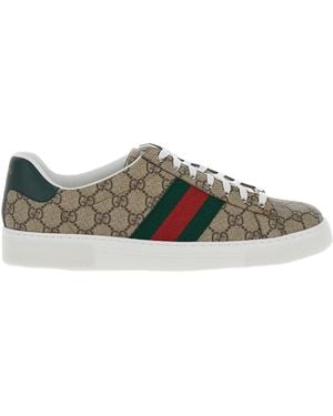 Gucci Low-Top Sneakers Ace Polyurethane Sneakers - Green