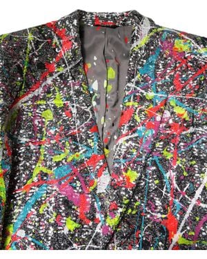 Dolce & Gabbana Sicilia 2 Buttons Jacket Suit Elastane Nylon Polyester Silk - Red