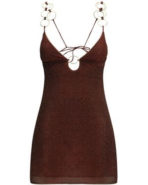 Oséree Lumiere Ring Mini Dress - Brown