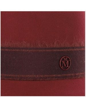 Maison Michel Hat Arsene Rabbit Felt - Red