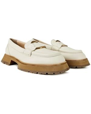 Moncler Bell Logo Loafers - White