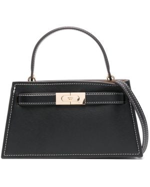 Tory Burch Lee Radziwill Mini Leather Handbag - Black