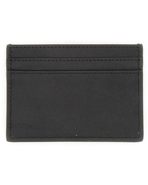 Moschino Moschino Logo-Embellished Leather Card Case - Black