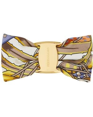 Ferragamo Bow Hair Clip - Natural